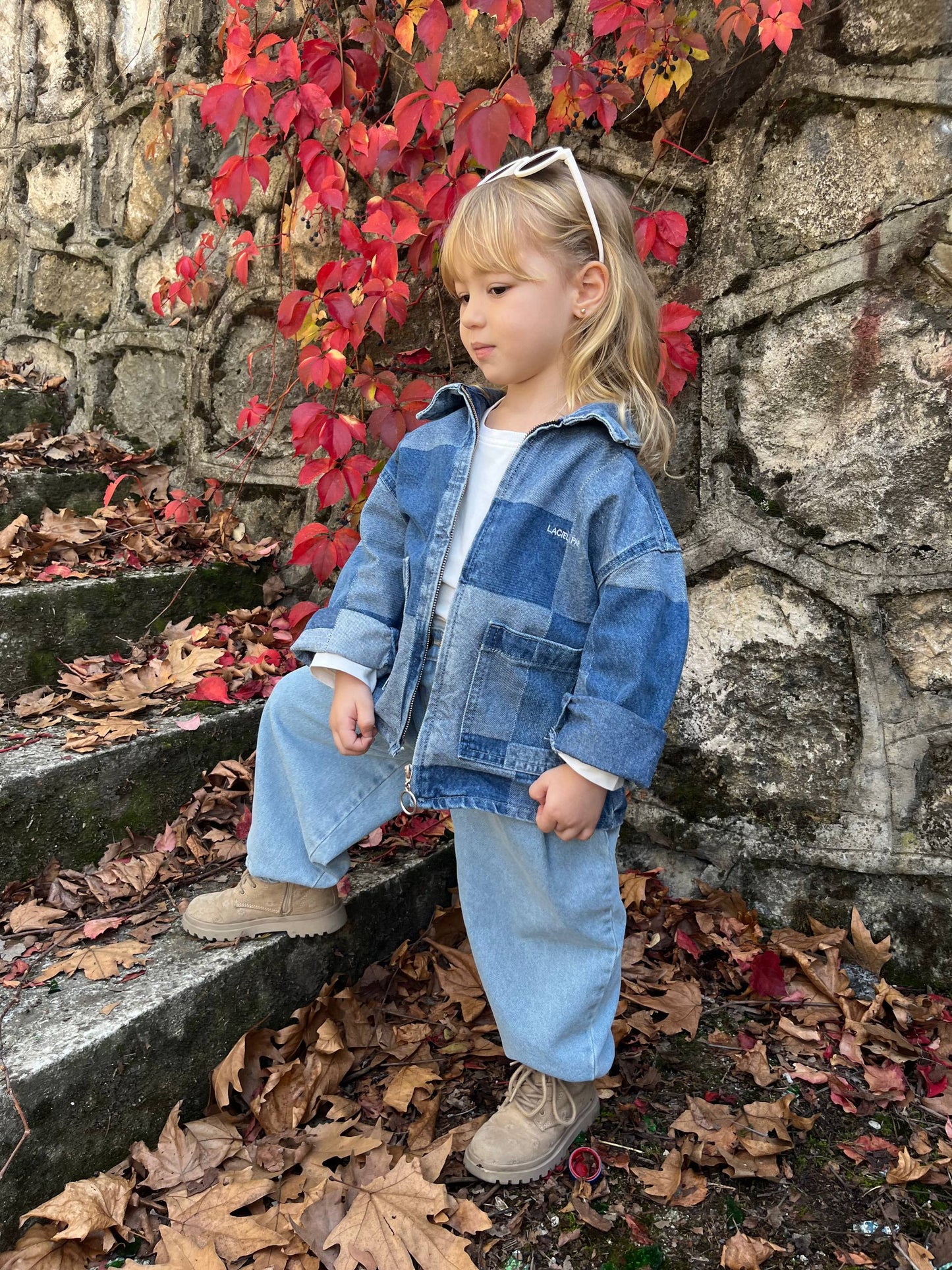 Parçalı Denim Ceket