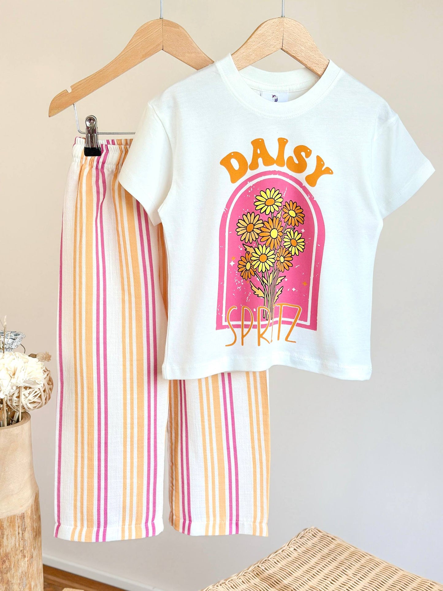Kız çocuk unicorn daisy Müslin pantolonlu takım