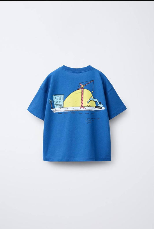 Bulldozer Baskılı t-shirt