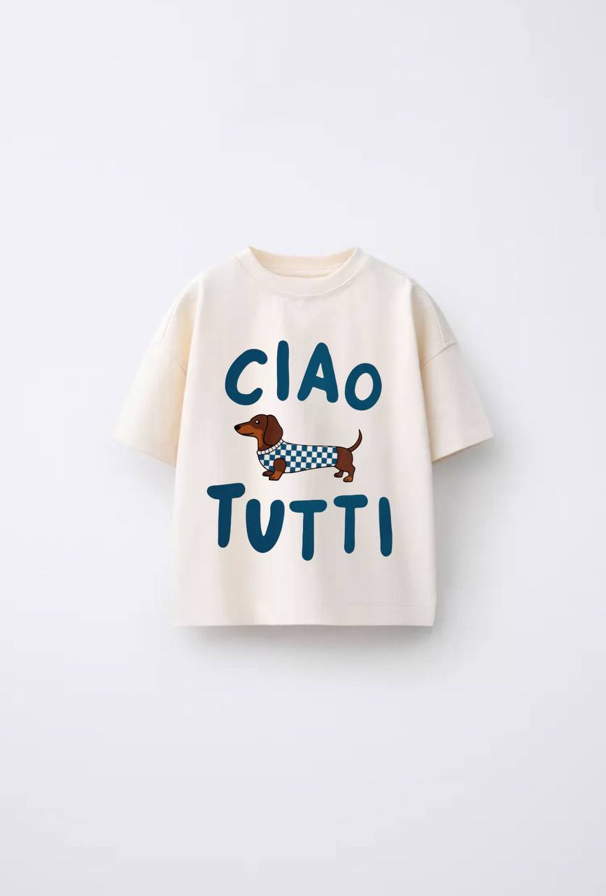 Erkek çocuk ciao tutti t-shirt
