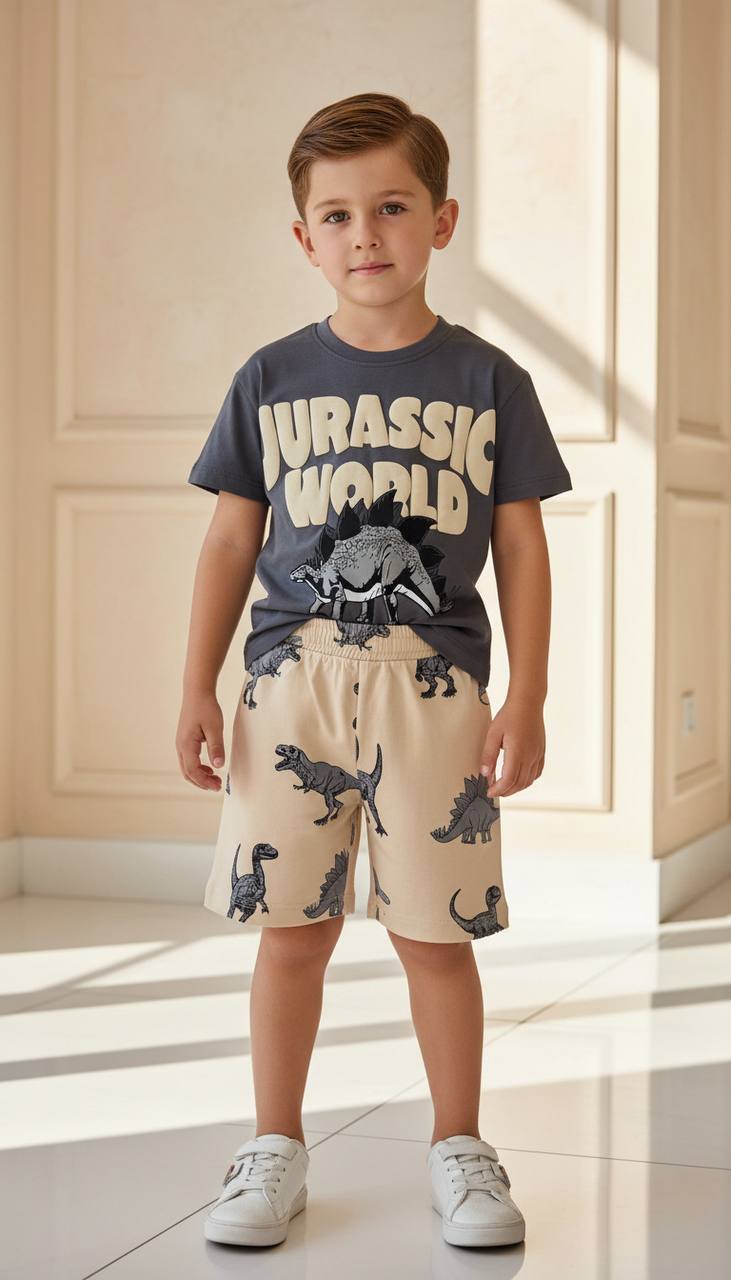 Erkek çocuk Jurassic world füme takım