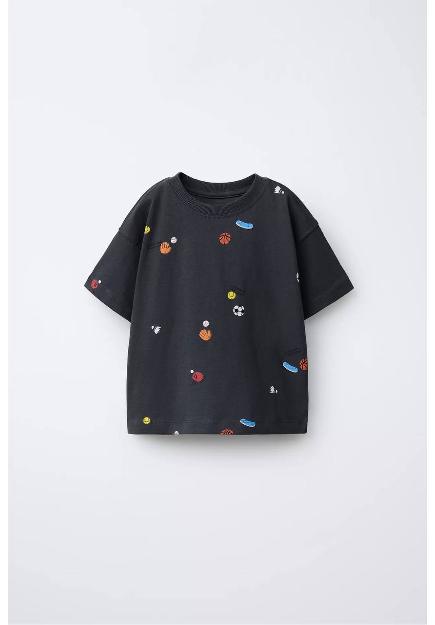 Erkek çocuk sport baskılı t-shirt