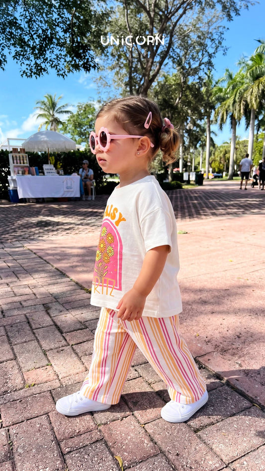 Kız çocuk unicorn daisy Müslin pantolonlu takım