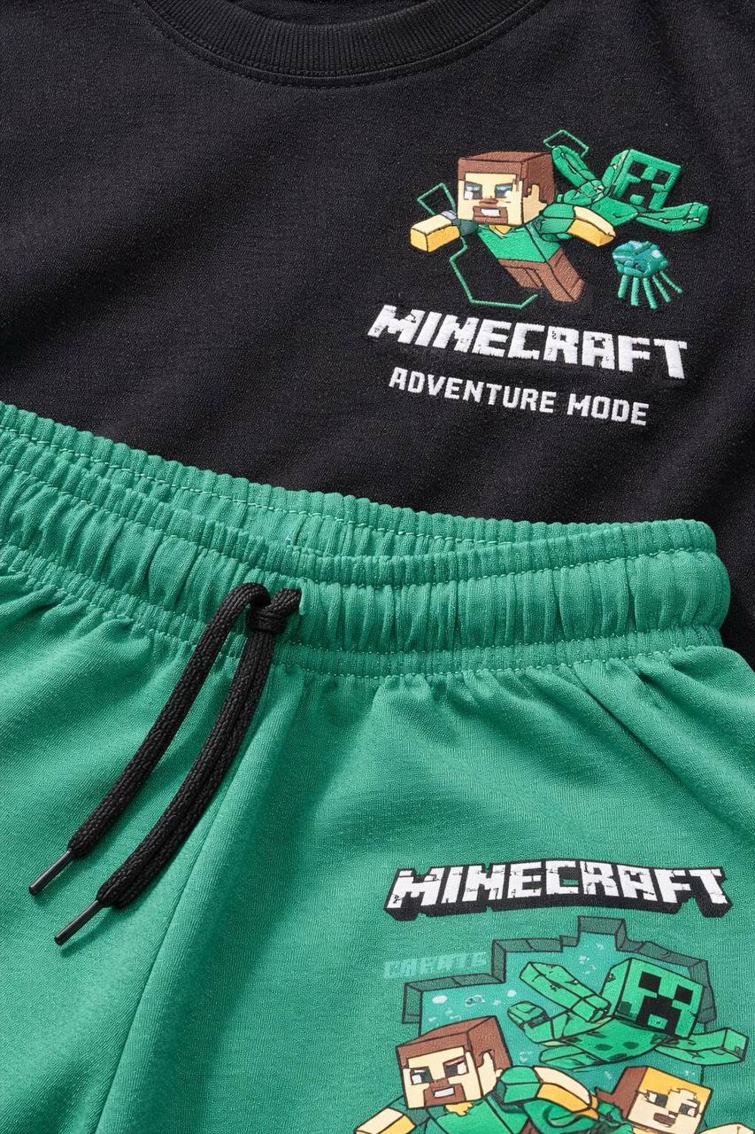 Erkek çocuk Minecraft yeşil takım