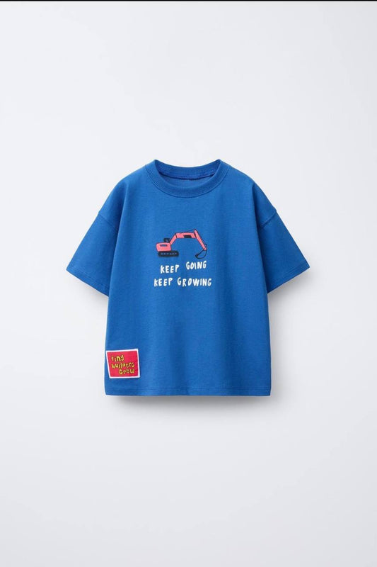 Bulldozer Baskılı t-shirt