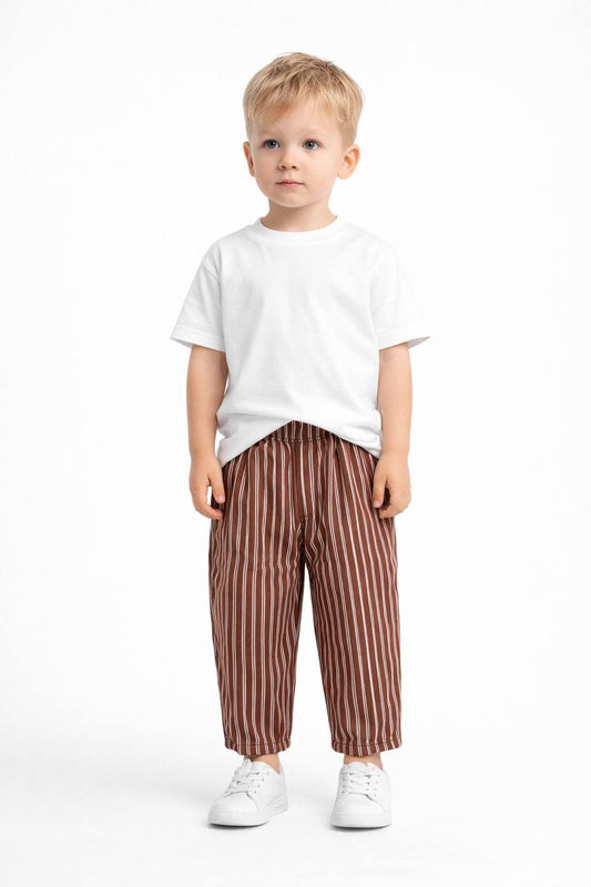 Çizgili pantolon (kahve)