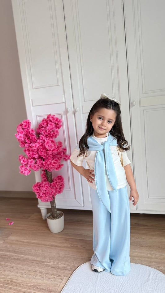 Kız çocuk OYS kumaş bağlama aksesuarlı takım